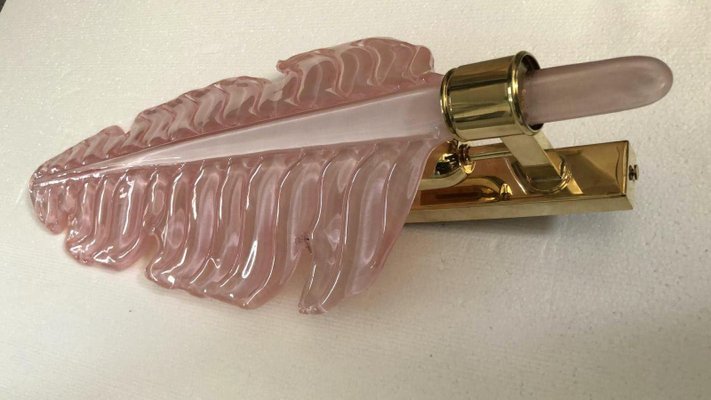 Pink Murano Glass Wall Light, 1980-UH-1058943