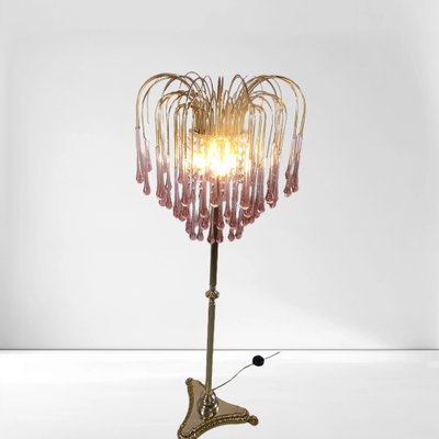 Pink Murano Teardrop Floor Lamp, 1970s-QUV-2041030