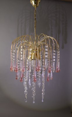 Pink Murano Waterfall Chandelier-ESB-1789759