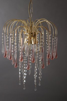 Pink Murano Waterfall Chandelier-ESB-1789759