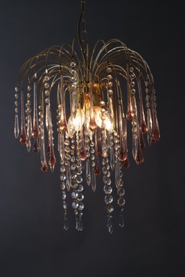 Pink Murano Waterfall Chandelier-ESB-1789759