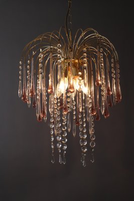 Pink Murano Waterfall Chandelier-ESB-1789759