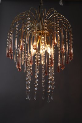 Pink Murano Waterfall Chandelier-ESB-1789759