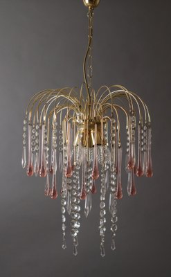 Pink Murano Waterfall Chandelier-ESB-1789759