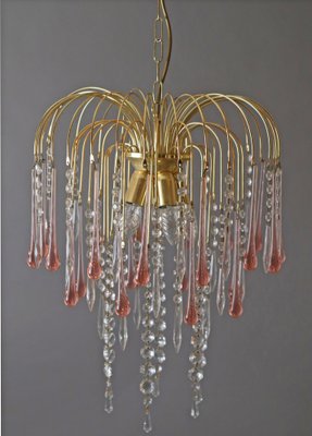 Pink Murano Waterfall Chandelier-ESB-1789759