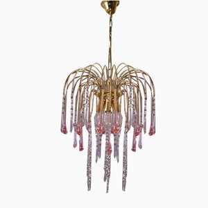 Pink Murano Waterfall Chandelier-ESB-1789759