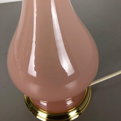 Pink Opaline Murano Glass Table Lamp from Cenedese Vetri, 1960s-QZ-1053055