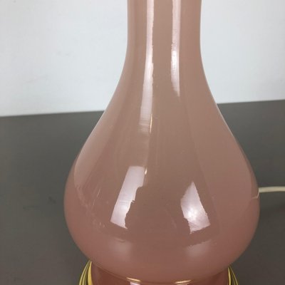 Pink Opaline Murano Glass Table Lamp from Cenedese Vetri, 1960s-QZ-1053055