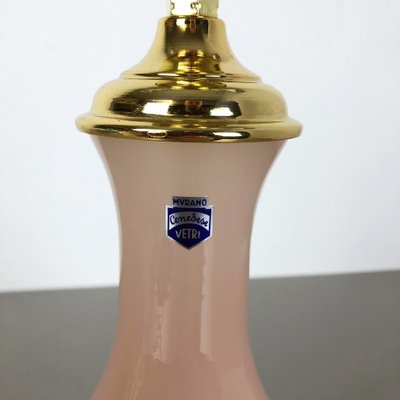 Pink Opaline Murano Glass Table Lamp from Cenedese Vetri, 1960s-QZ-1053055