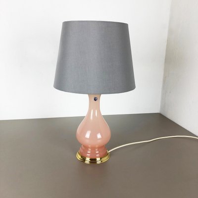 Pink Opaline Murano Glass Table Lamp from Cenedese Vetri, 1960s-QZ-1053055