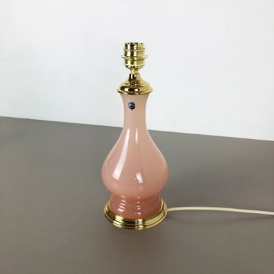 Pink Opaline Murano Glass Table Lamp from Cenedese Vetri, 1960s-QZ-1053055