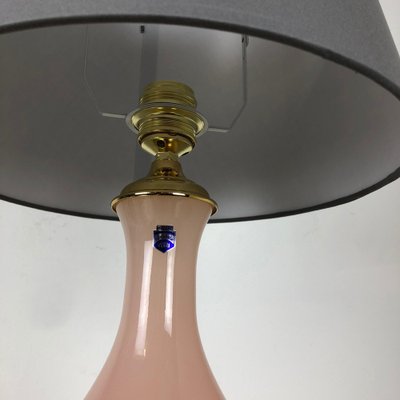 Pink Opaline Murano Glass Table Lamp from Cenedese Vetri, 1960s-QZ-1053055