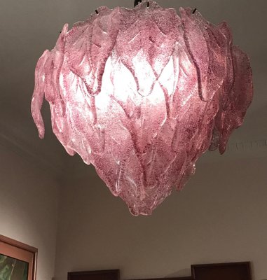 Pink Polar Murano Glass Chandeliers, Italy, 1970s, Set of 2-MBH-1031841