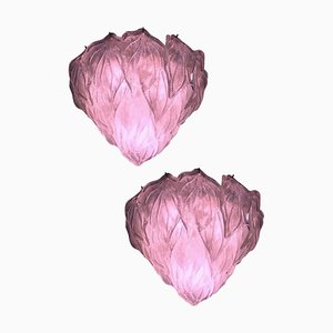 Pink Polar Murano Glass Chandeliers, Italy, 1970s, Set of 2-MBH-1031841