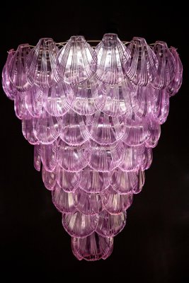 Pink Shell Murano Glass Chandelier, 1980s-MBH-1032031