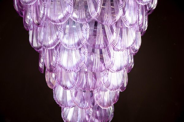 Pink Shell Murano Glass Chandelier, 1980s-MBH-1032031