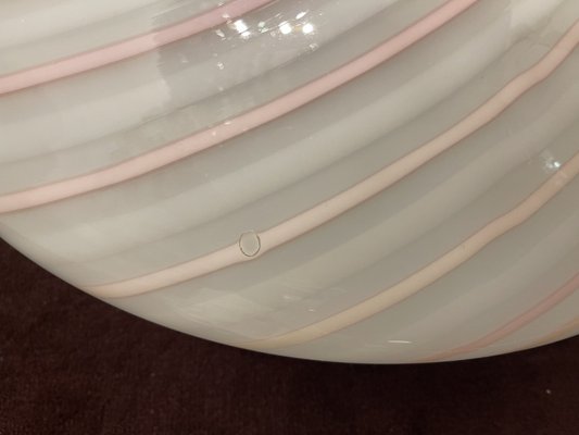 Pink Swirl Flushmount Light by Paolo Venini, 1970s-JJC-1792928