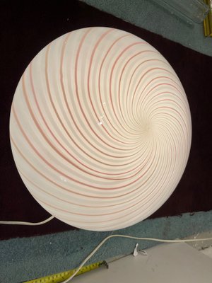 Pink Swirl Flushmount Light by Paolo Venini, 1970s-JJC-1792928