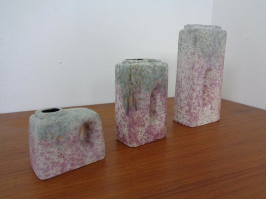 Pink Vases from Ü-Keramik, 1970s, Set of 3-RDW-1398120