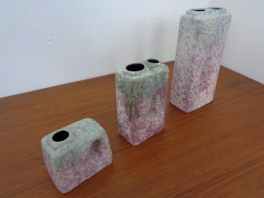 Pink Vases from Ü-Keramik, 1970s, Set of 3-RDW-1398120