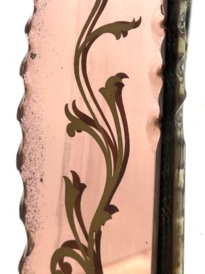 Pink Venetian Mirror, Italy, 1960s-WZZ-1365256