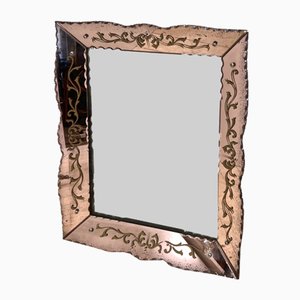 Pink Venetian Mirror, Italy, 1960s-WZZ-1365256