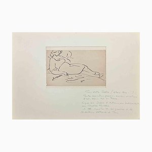 Pino Della Selva, Half-Stretched Woman, Original Drawing, 1950s-ZCI-1362685