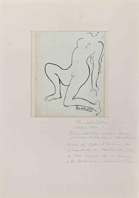 Pino Della Selva, Nude of Woman, Original Drawing, 1950s-ZCI-1362702