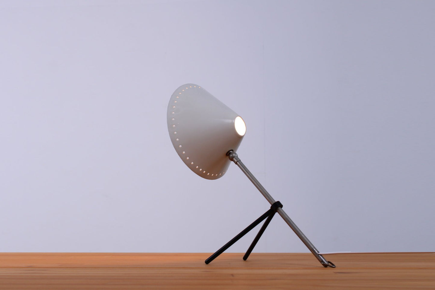 Pinocchio Grey Tripod Table Light by H. Th. J. A. Busquet for Hala, 1950s