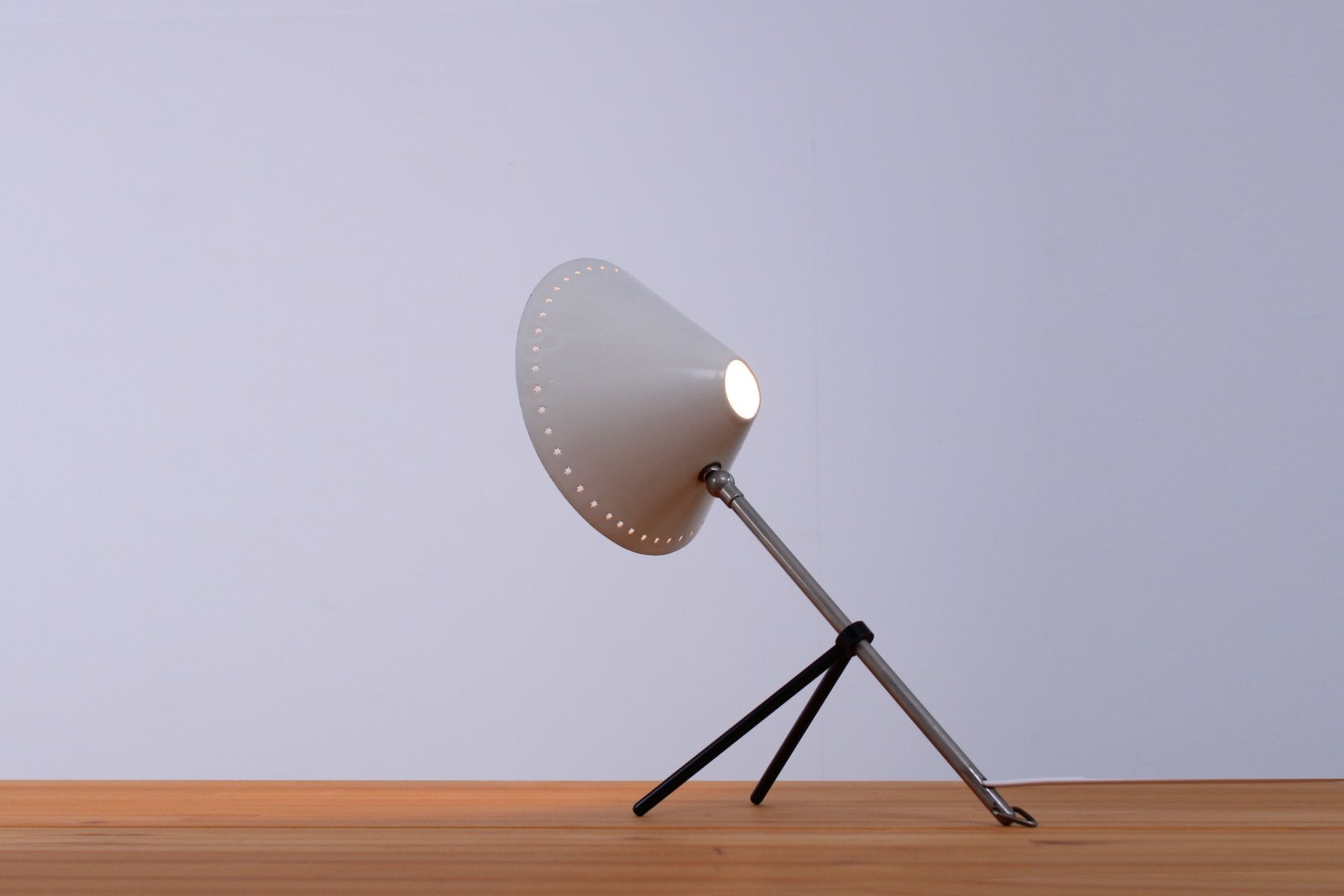 Pinocchio Grey Tripod Table Light by H. Th. J. A. Busquet for Hala, 1950s