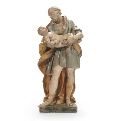 Pio Angelo Gabriello, Saint Joseph with Child, 1700s, Terracotta-TBU-2034803