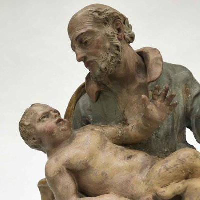 Pio Angelo Gabriello, Saint Joseph with Child, 1700s, Terracotta-TBU-2034803