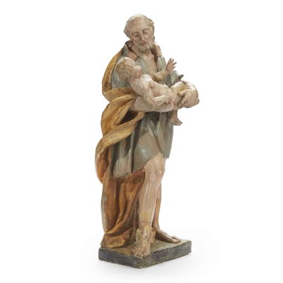 Pio Angelo Gabriello, Saint Joseph with Child, 1700s, Terracotta-TBU-2034803