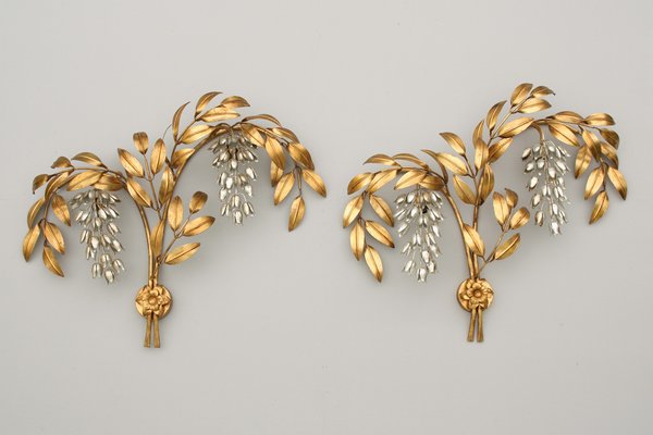 Pioggia D'Oro Wall Lights by Hans Kögl, 1970s, Set of 2-DUM-1309945