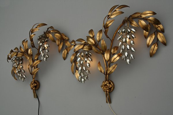 Pioggia D'Oro Wall Lights by Hans Kögl, 1970s, Set of 2-DUM-1309945