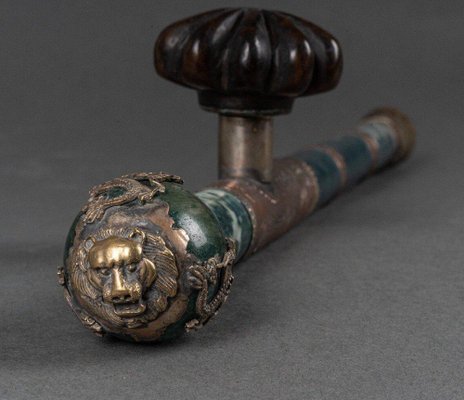 Pipe in Hard Stone and Silver Metal-QKG-1764200