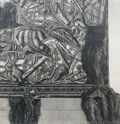 Piranesi, Fronts of Trajan's Pedestal, 1800s, Etching & Paper, Set of 2-LQ-1775286