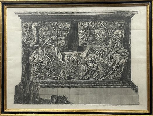 Piranesi, Fronts of Trajan's Pedestal, 1800s, Etching & Paper, Set of 2-LQ-1775286