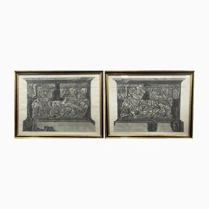 Piranesi, Fronts of Trajan's Pedestal, 1800s, Etching & Paper, Set of 2-LQ-1775286