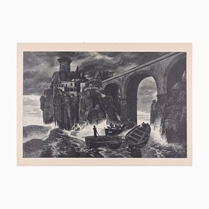 Pirates attack the Castle on the Sea - Original Woodcut by J.J. Weber - 1898 1898-ZCI-758749