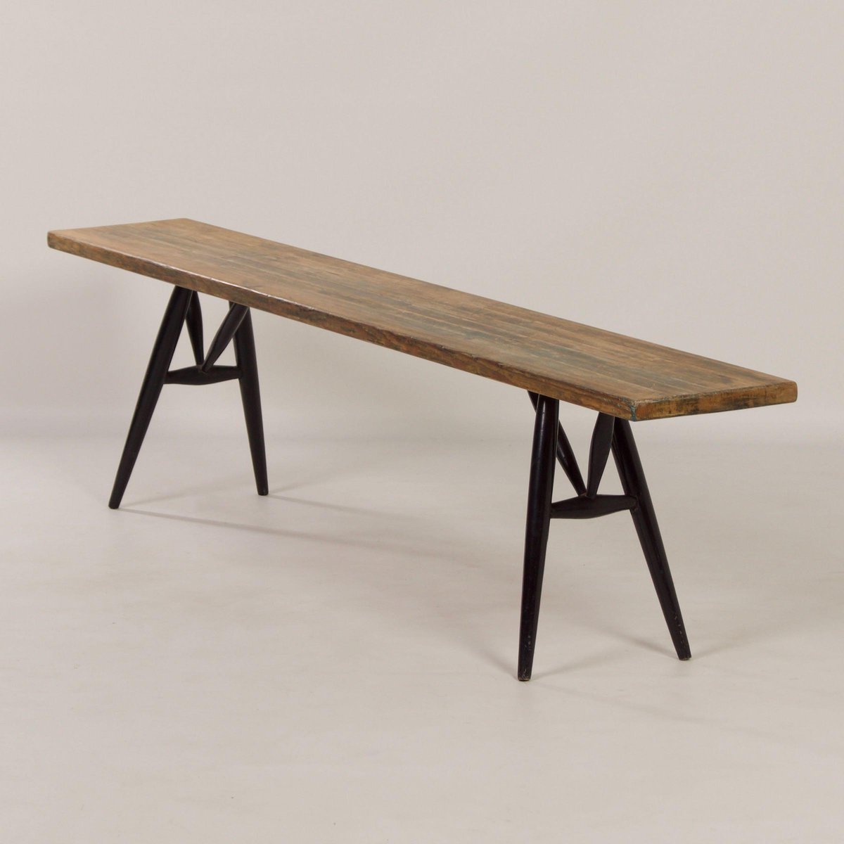 Pirkka Bench by Ilmari Tapiovaara for Laukaa Wood, 1950s