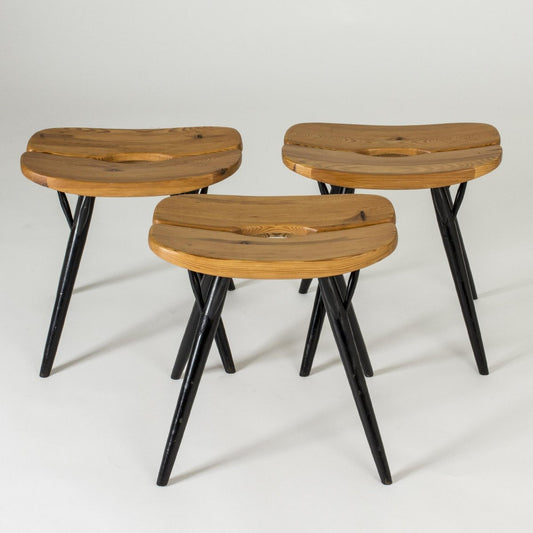 Pirkka Stools by Imari Tapiovaara for Laab Milano, Set of 3