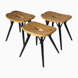 Pirkka Stools by Imari Tapiovaara for Laab Milano, Set of 3-NL-1252259