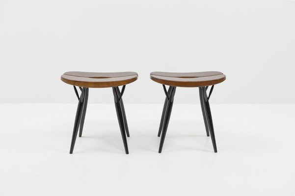 Pirrka Stools by Ilmari Tapiovaara for Artek, Finland, 2000s, Set of 2-TJQ-1850540