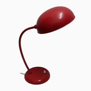 Pivotable Red Painted Metal Table Lamp, 1960s-HOI-798309