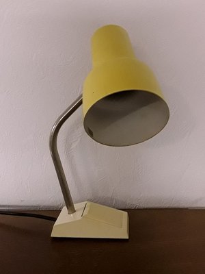 Pivotable Table Lamp with Cream-Colored Plastic Base from Hoffmeister-Leuchten, 1970s-HOI-821961