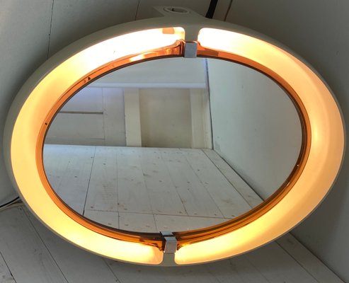 Pivoting and Lighted Oval Mirror from Allibert, 1970s-WZZ-828559