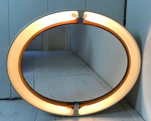 Pivoting and Lighted Oval Mirror from Allibert, 1970s-WZZ-828559