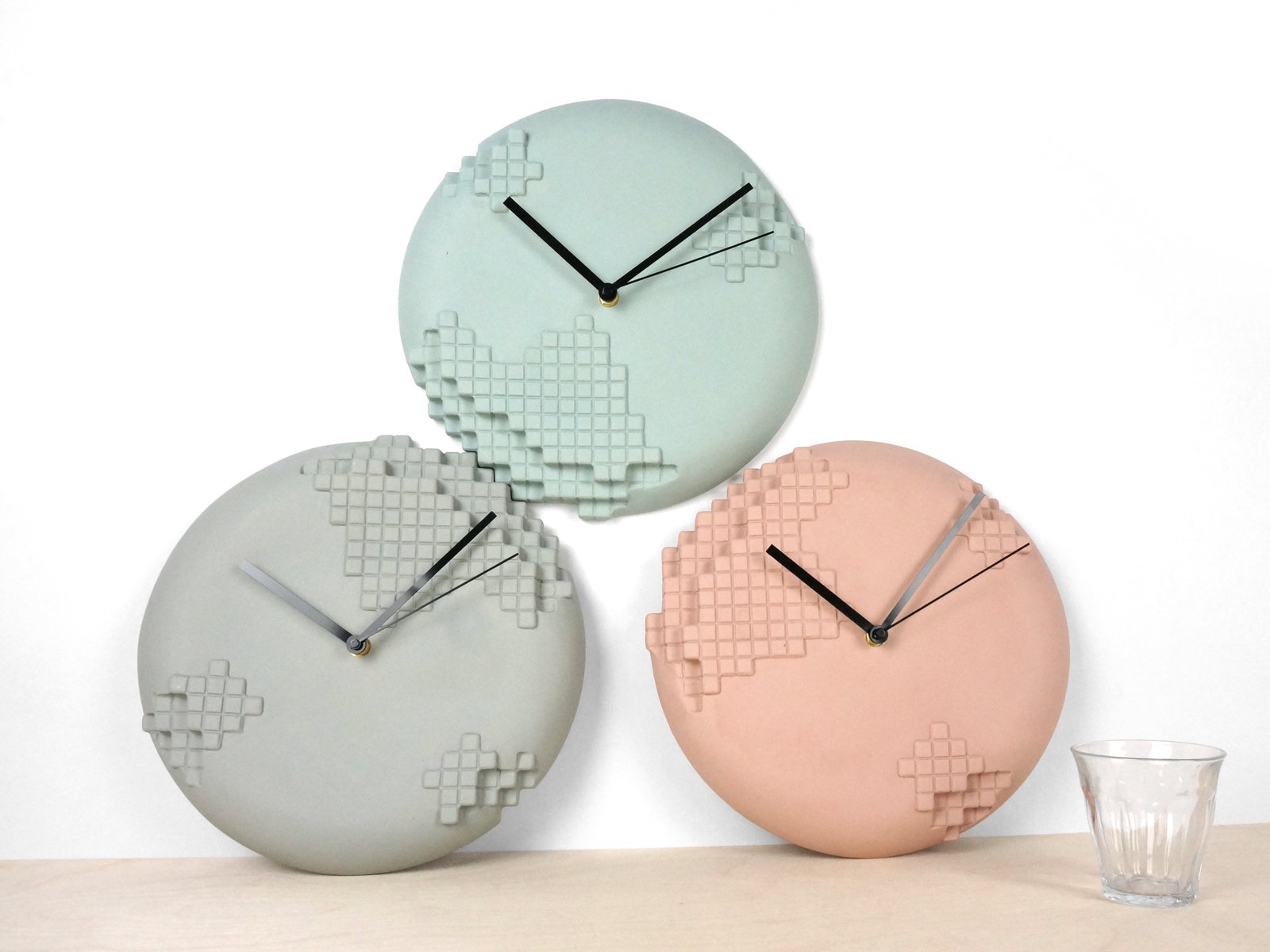 Pixel Wall Clock from Studio Lorier