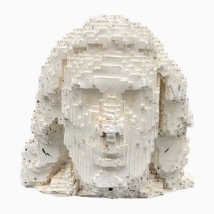 Pixelation of a Man's Face, 1970, Cellular Concrete-QKG-1749395